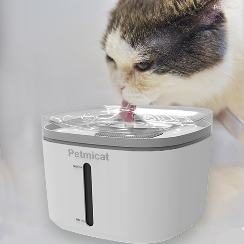 PETMICAT 88oz/2.5L Visible Water Level Dog Water Dispenser for Cats & Dogs
